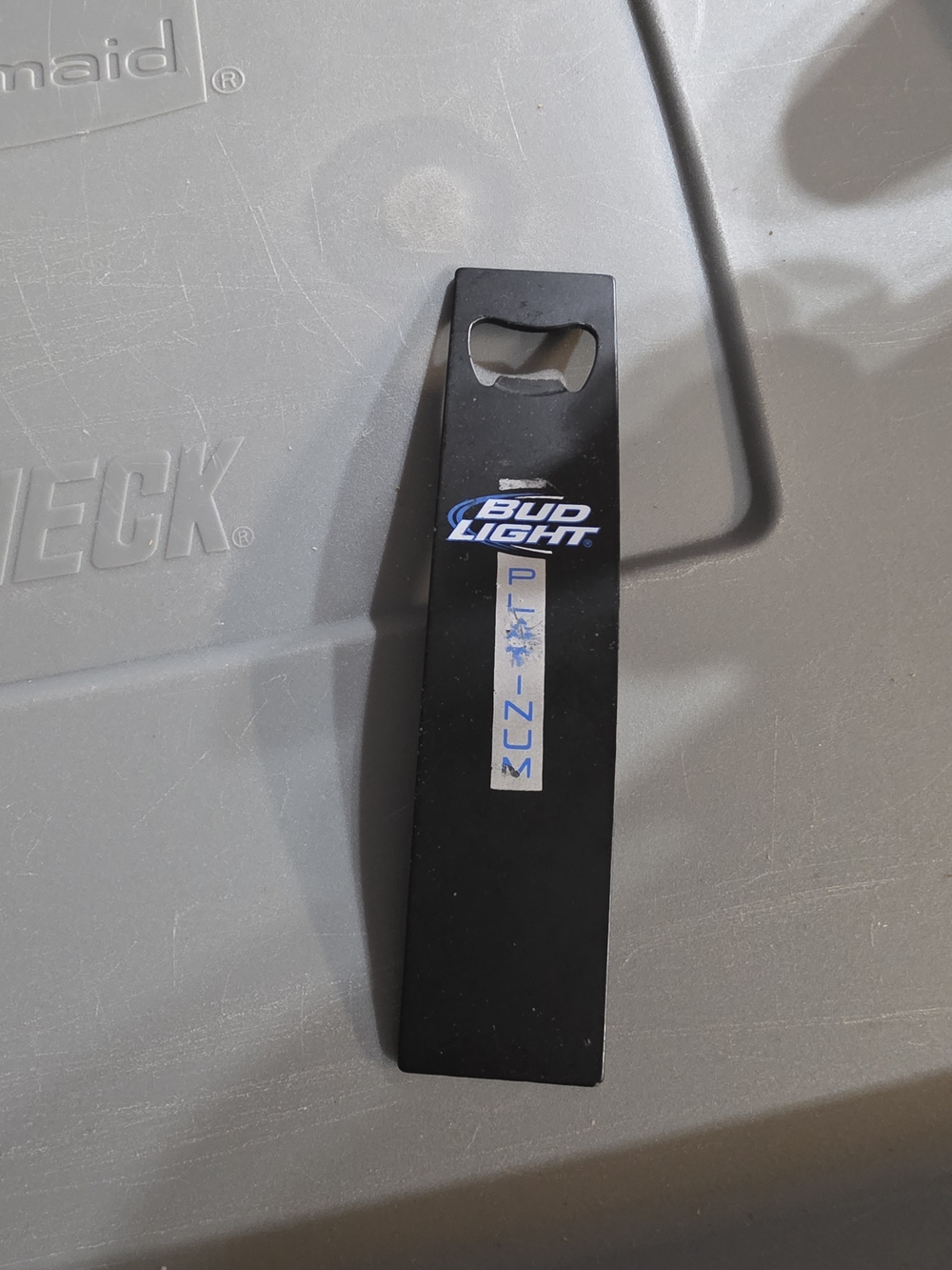 Bud Light Platinum Metal Bottle Opener - Black